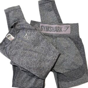 Gymshark Seamless Heathered Grey Active Set